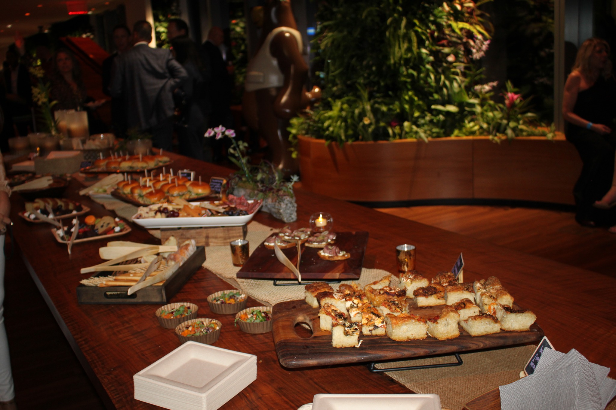 Full table of food at NADAP Anniversary Reception, 2023