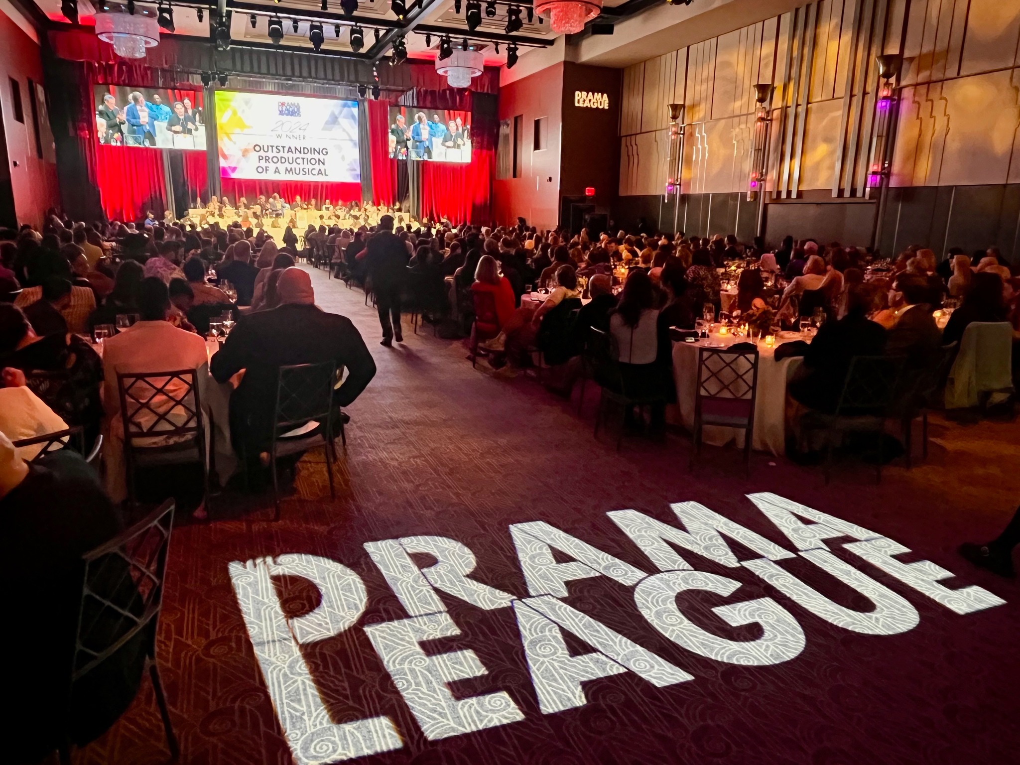 shot of audience and stage The 90th Annual Drama League Awards, 2024