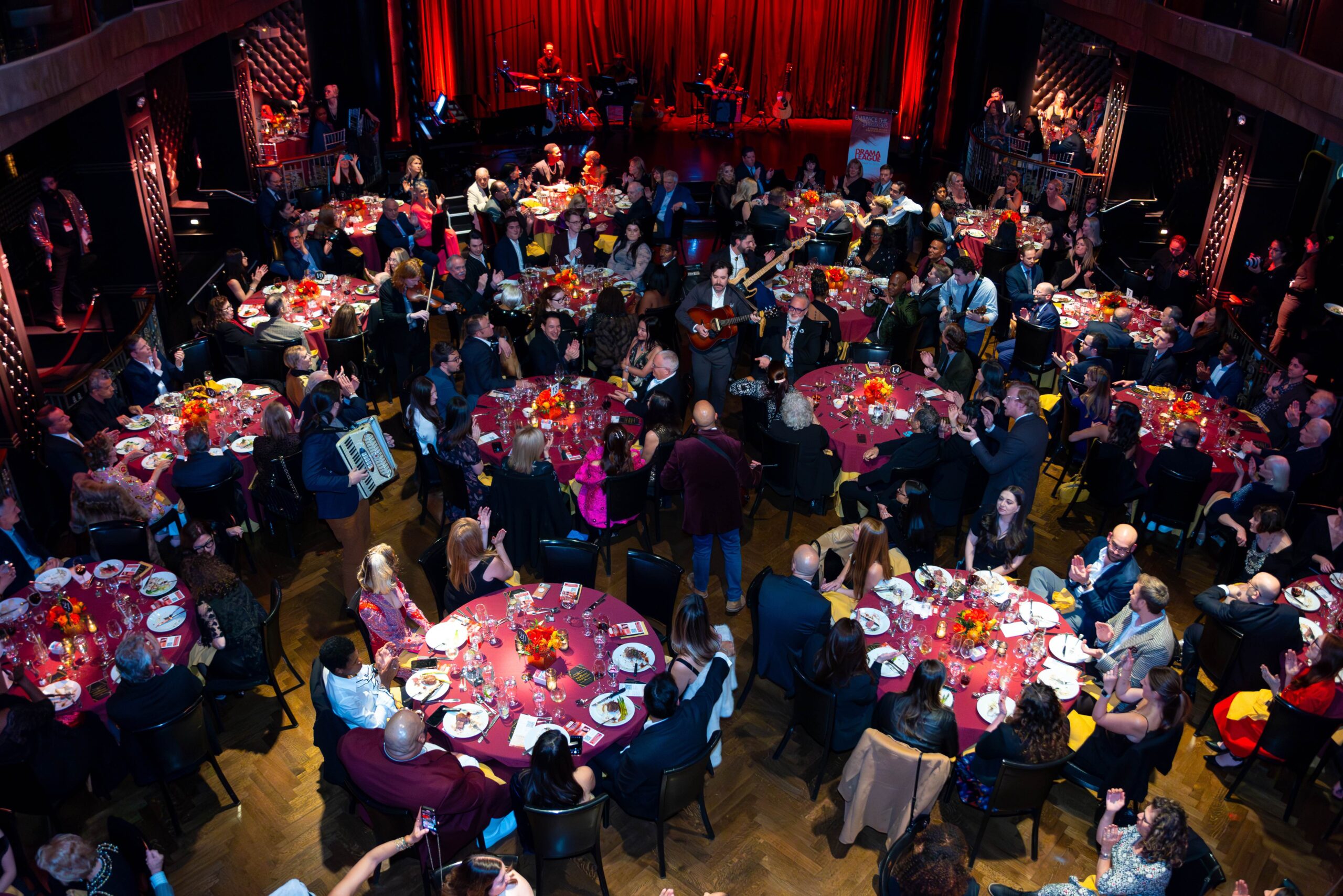 Overhead shot of audience Embrace the Season, A Drama League Gala Celebration, 2023