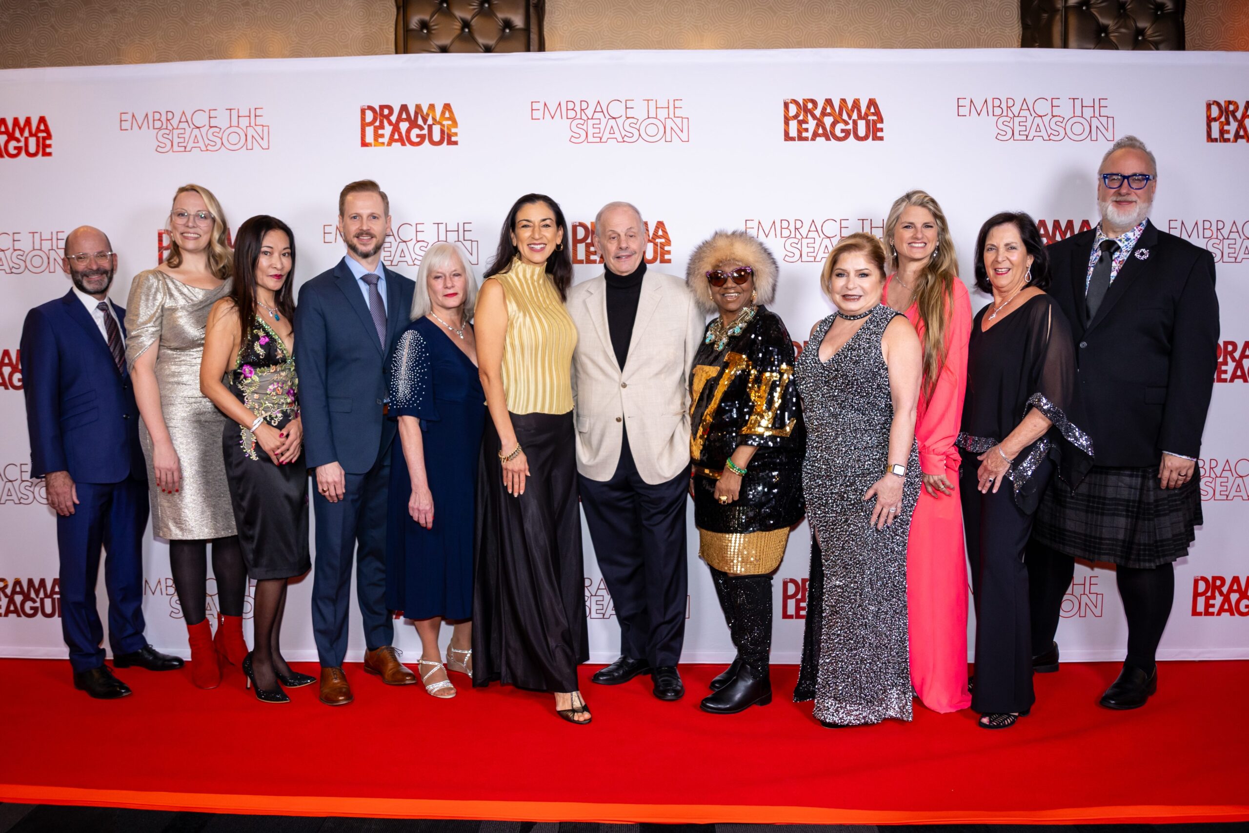 Group of people at Embrace the Season, A Drama League Gala Celebration, 2023